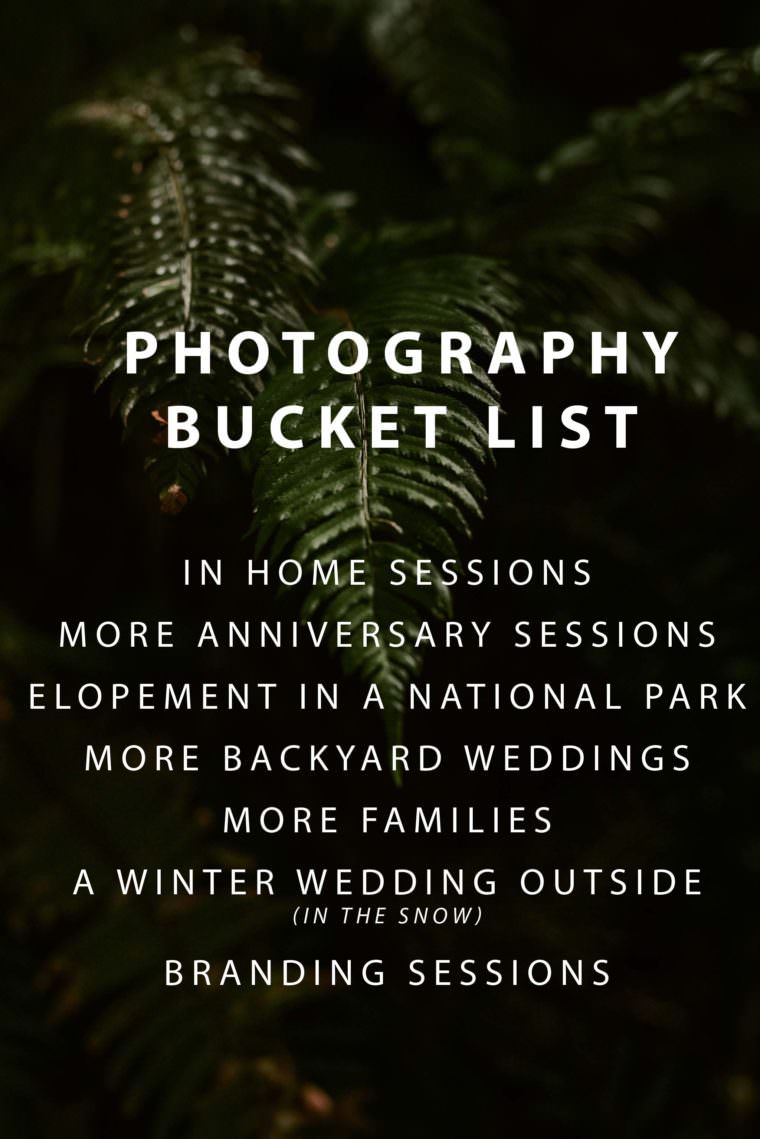 Photography Bucket List