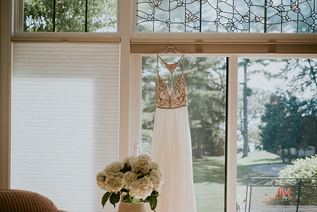 backless wedding dress, Heidel House Wedding - Green Lake Wisconsin Wedding