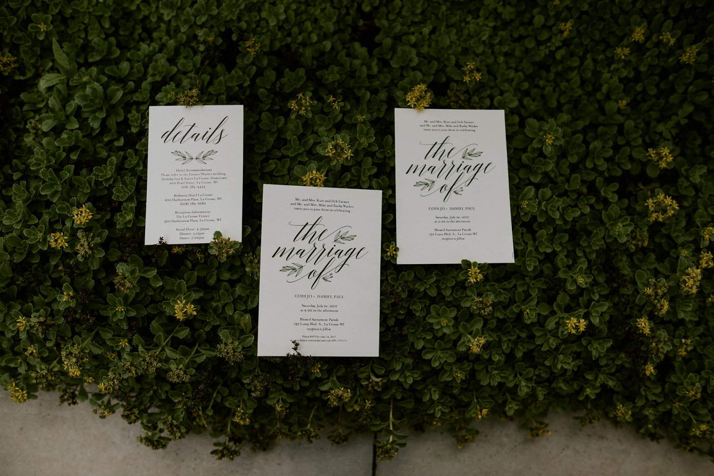 Calligraphy wedding Stationary