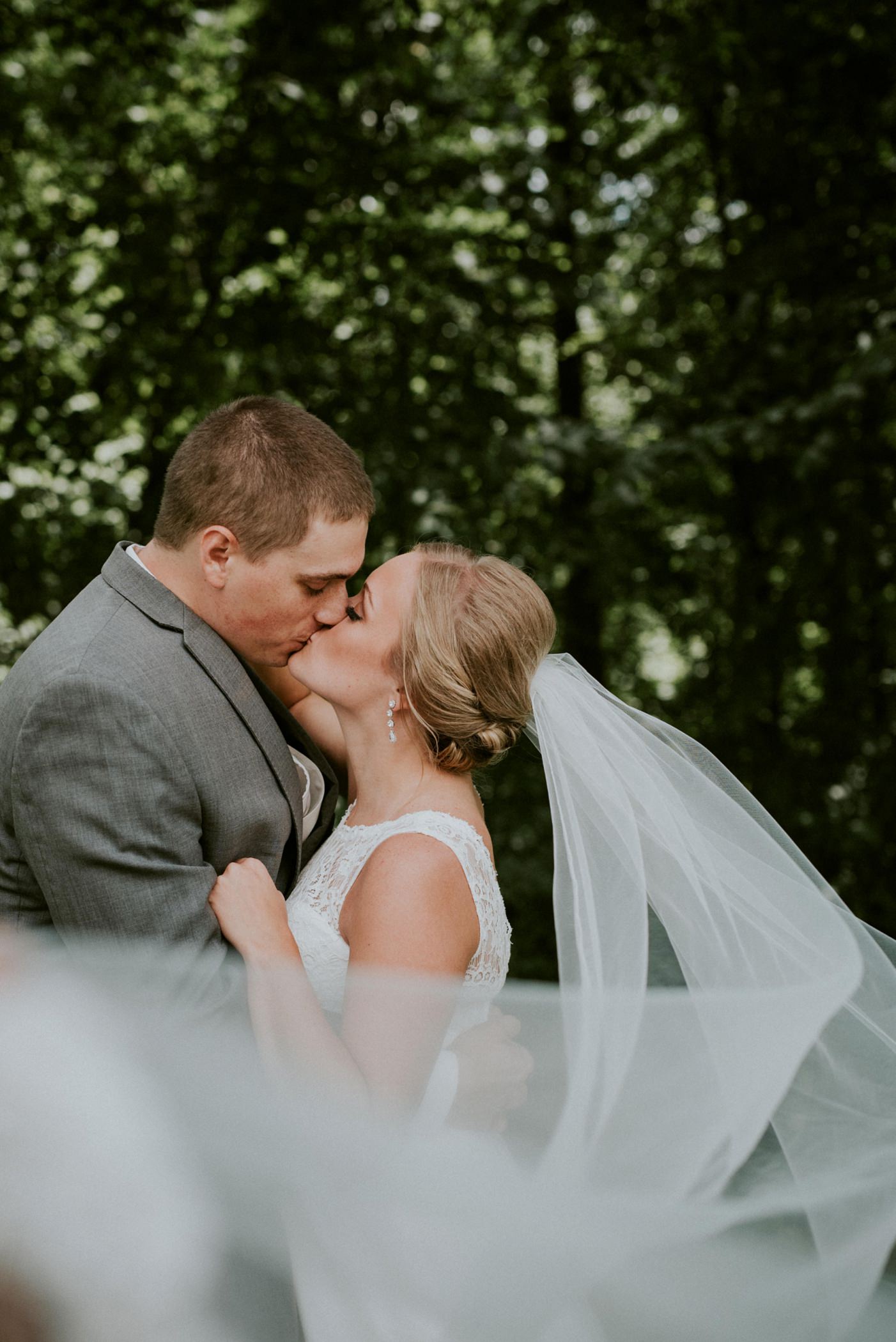 First Look on-top of Grand Dad's Bluff - La Crosse WI WEDDING PHOTOGRAPHER