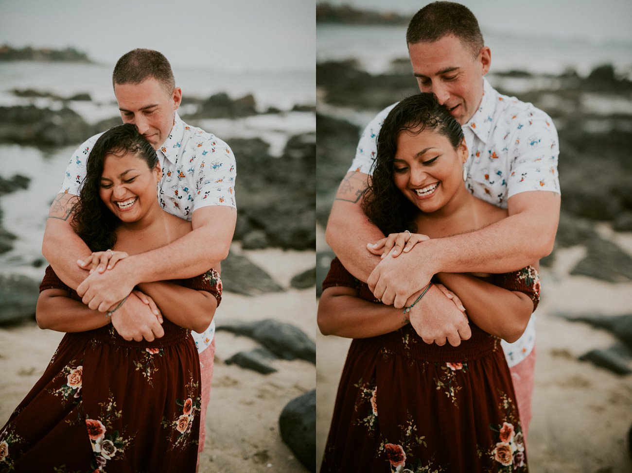 Mexico Destination engagement Photographer beach session - Natural Intuition Photography