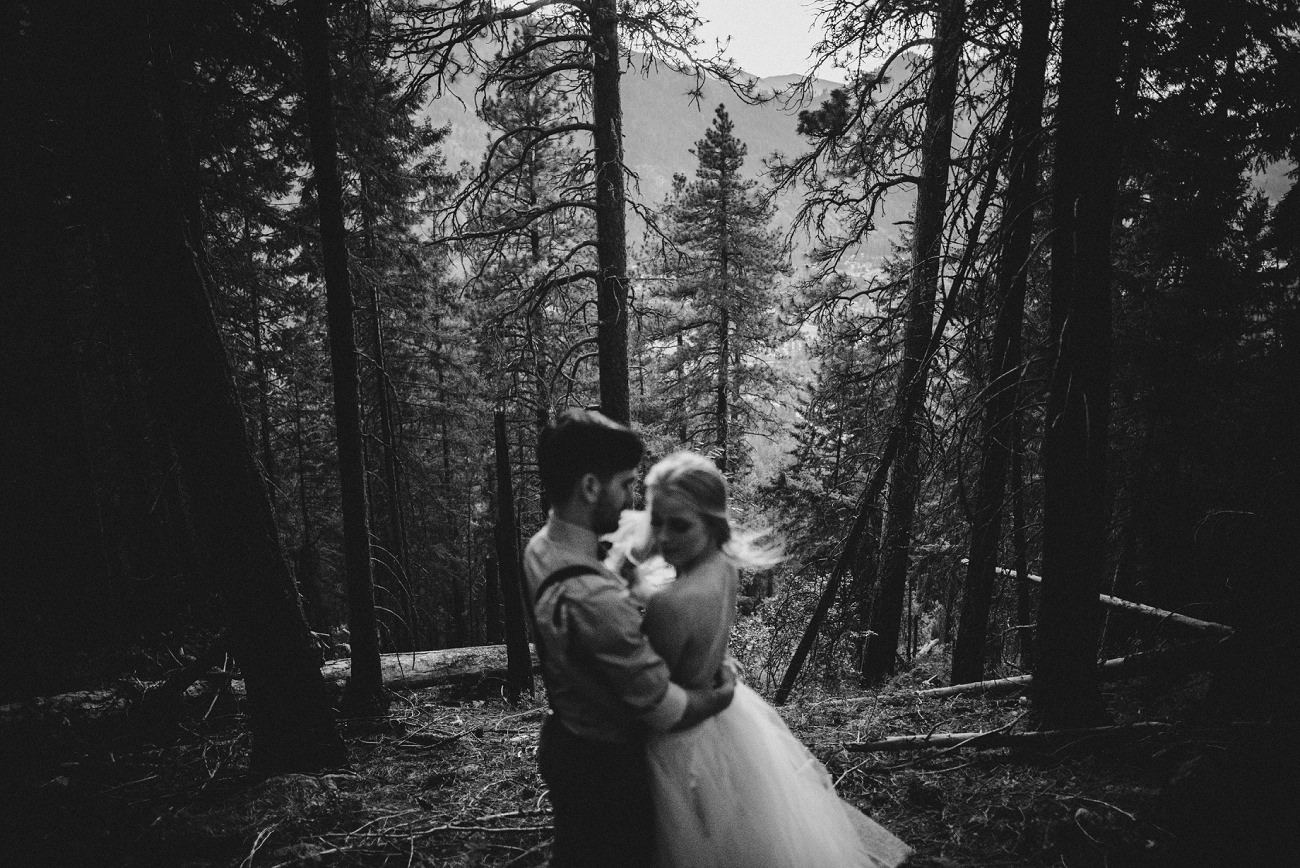 Military Couple Elopes in Leavenworth Washington on a mountain - natural intuition photography