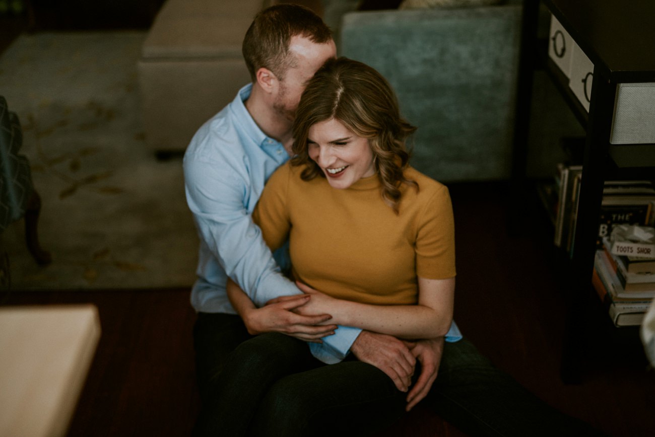 In Home Engagement Session - Chicago Engagement - Chicago Wedding Photographer