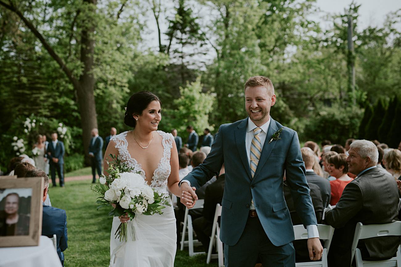 Multi Colored Bridesmaid Dresses - Backyard wedding, Milwaukee Wisconsin Wedding Photographer - Natural Intuition Photography