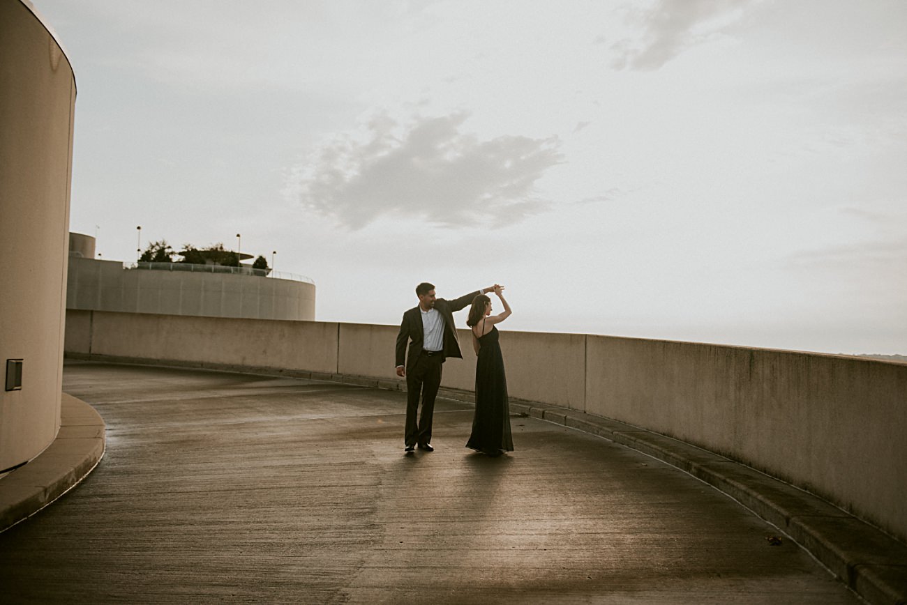 Parking Garage Session - Sunrise Moody Anniversary Session in Madison Wisconsin - Natural Intuition Photography