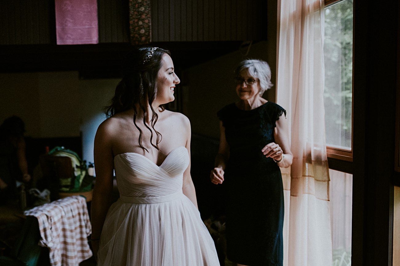 Mother and Daughter Moments on wedding day, Backyard Hilltop Wedding in Spring Green Wisconsin, Madison WI Wedding Photographer