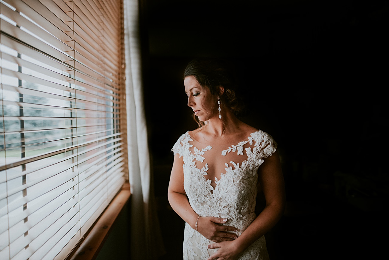 Wisconsin Dells Wedding,, Lace Wedding Dress, Bride Getting Ready