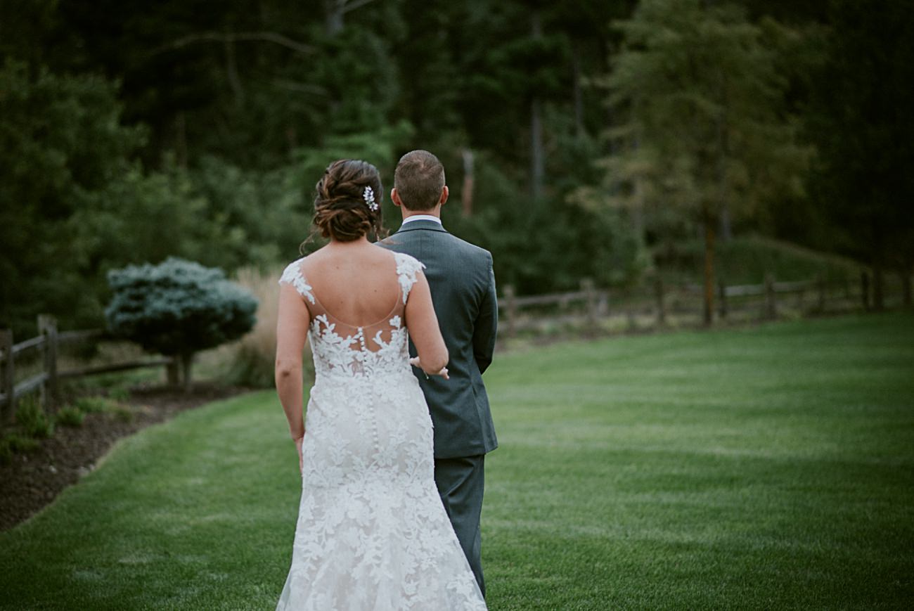 Wisconsin Dells Wedding,, Lace Wedding Dress, First Look Photos, Madison WI Photographer