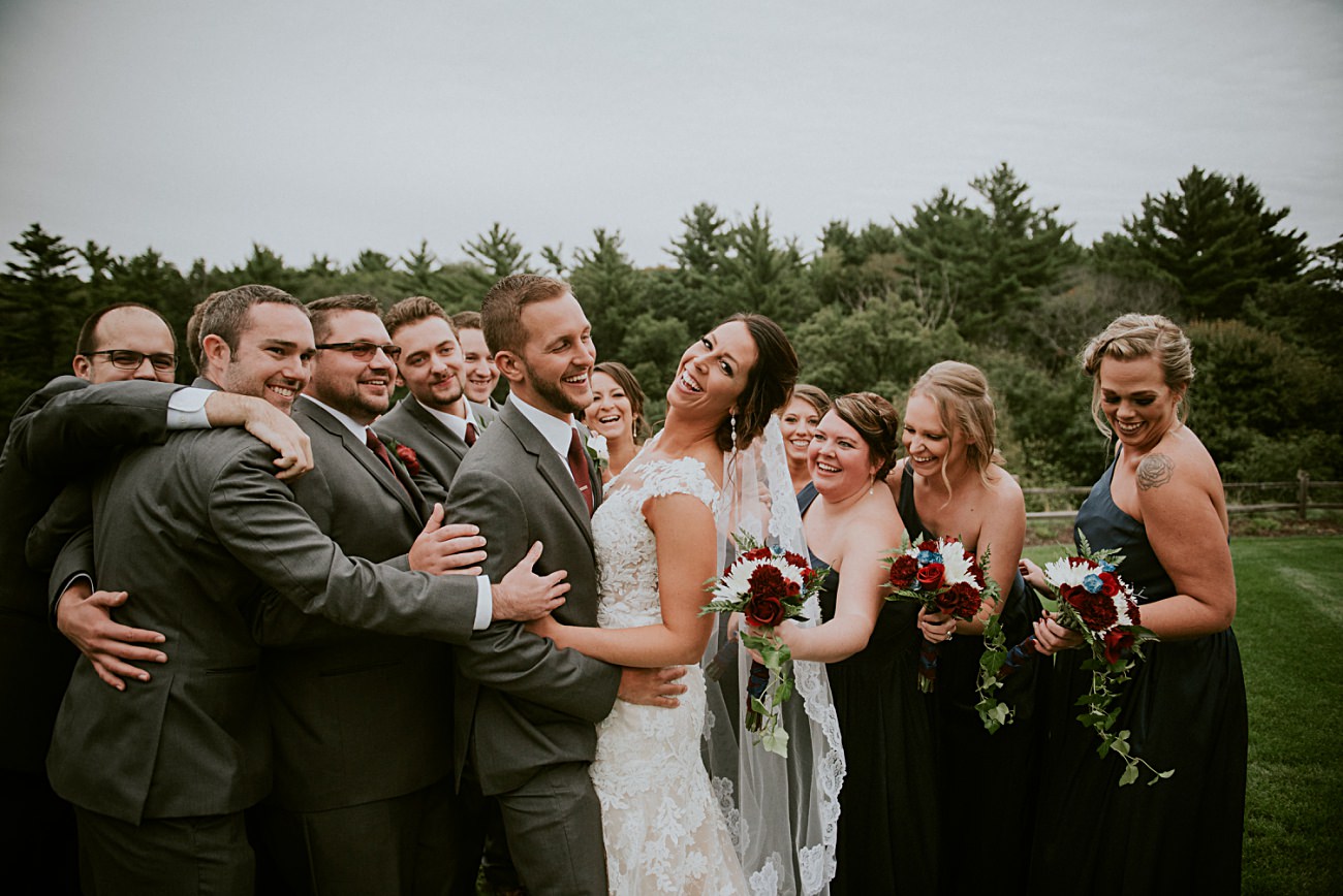 Wisconsin Dells Wedding,, Lace Wedding Dress, Madison WI Photographer, Wedding Party Photos