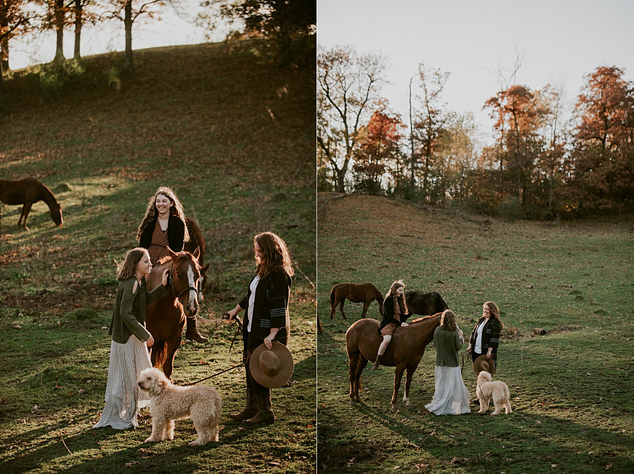 Family Session with Horses, Fall Family Session, Mother Daughter session, Madison WI Photographer 