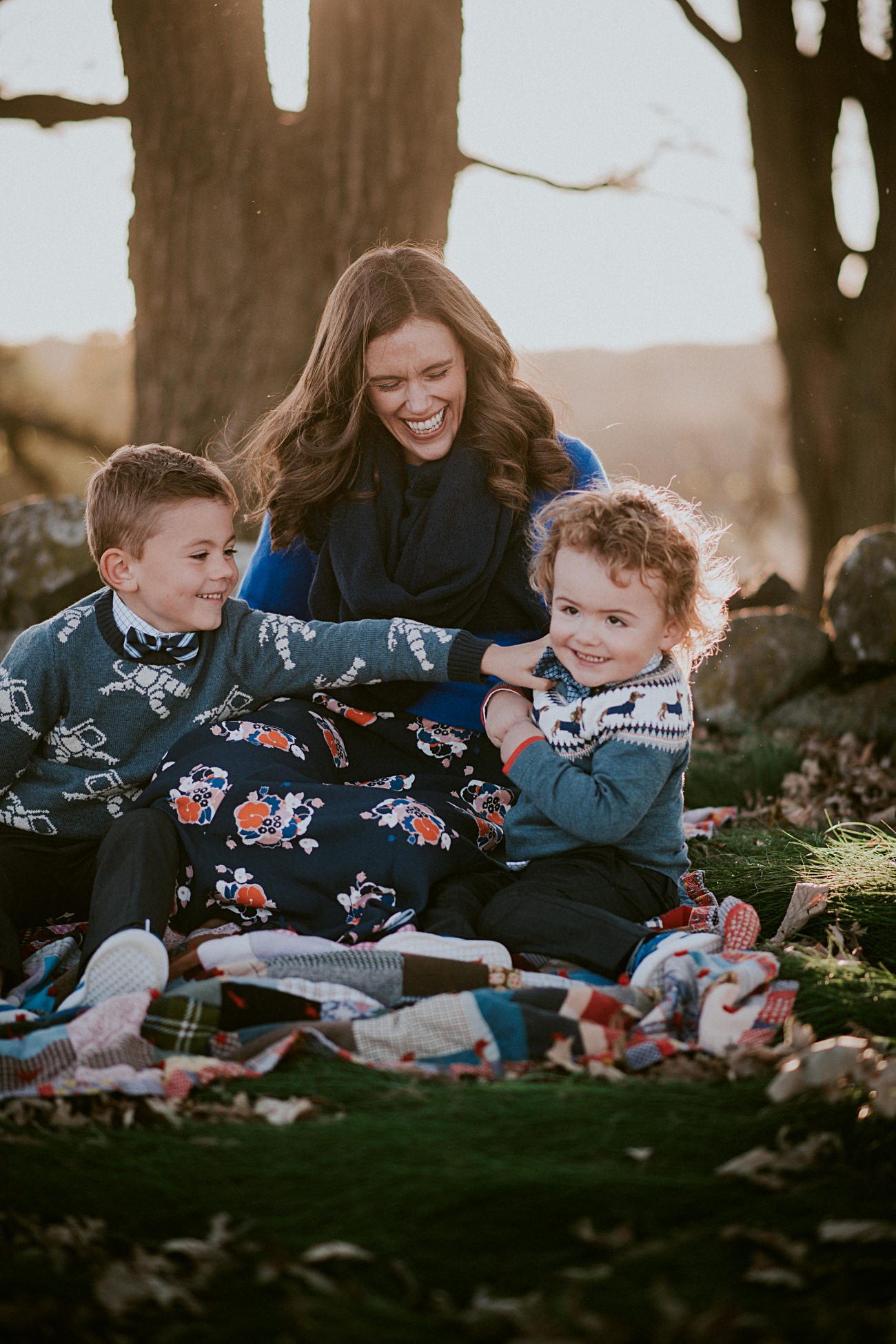 Mom and sons, Madison Family Photographer - Fall Family Photography - natural intuition photography