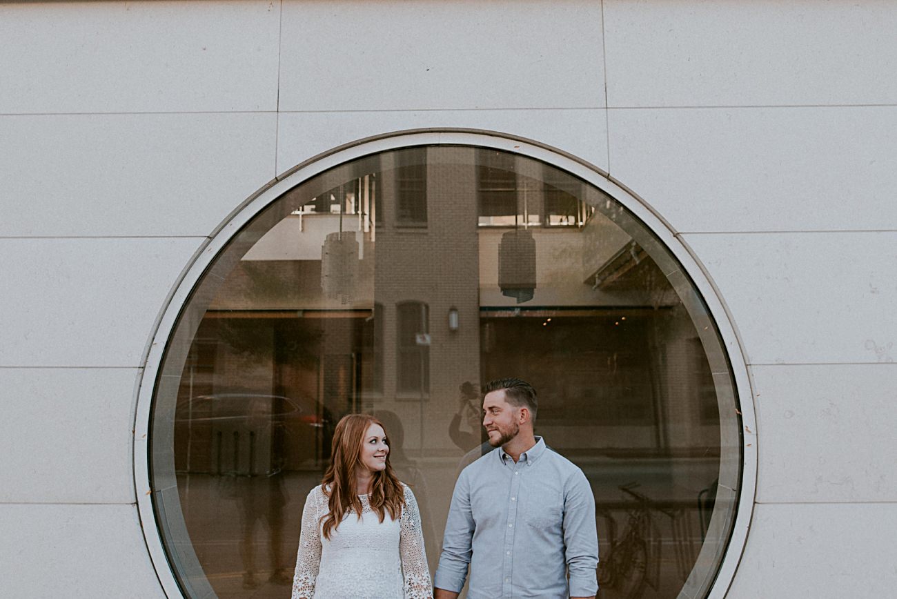 Modern Museum Madison, Downtown Engagement in Madison Wisconsin, Urban Engagement, Madison WI Wedding Photographer