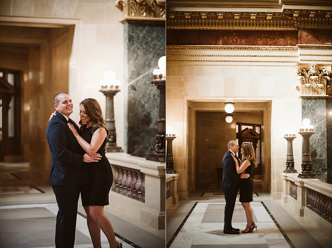 Downtown Madison Wisconsin Engagement, Engagement at State Capital Madison WI, Madison Wisconsin Engagement Photographer