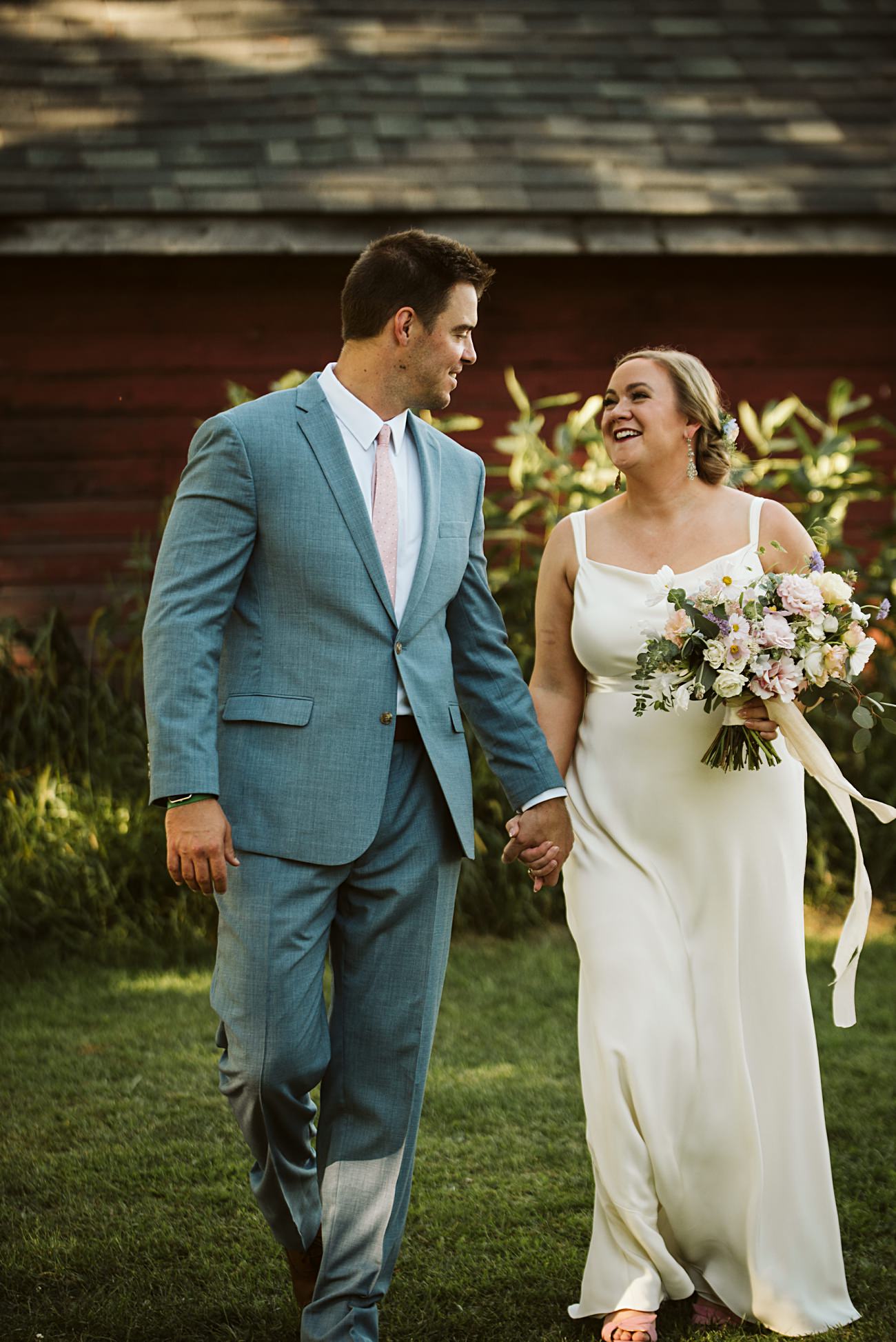 Octagon Barn Wedding near Spring Green Wisconsin, Barn Wedding Inspiration, Bride and Groom Photos