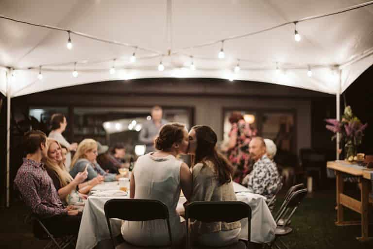 Wisconsin Backyard Wedding, Same Sex Wedding, Two brides Wedding