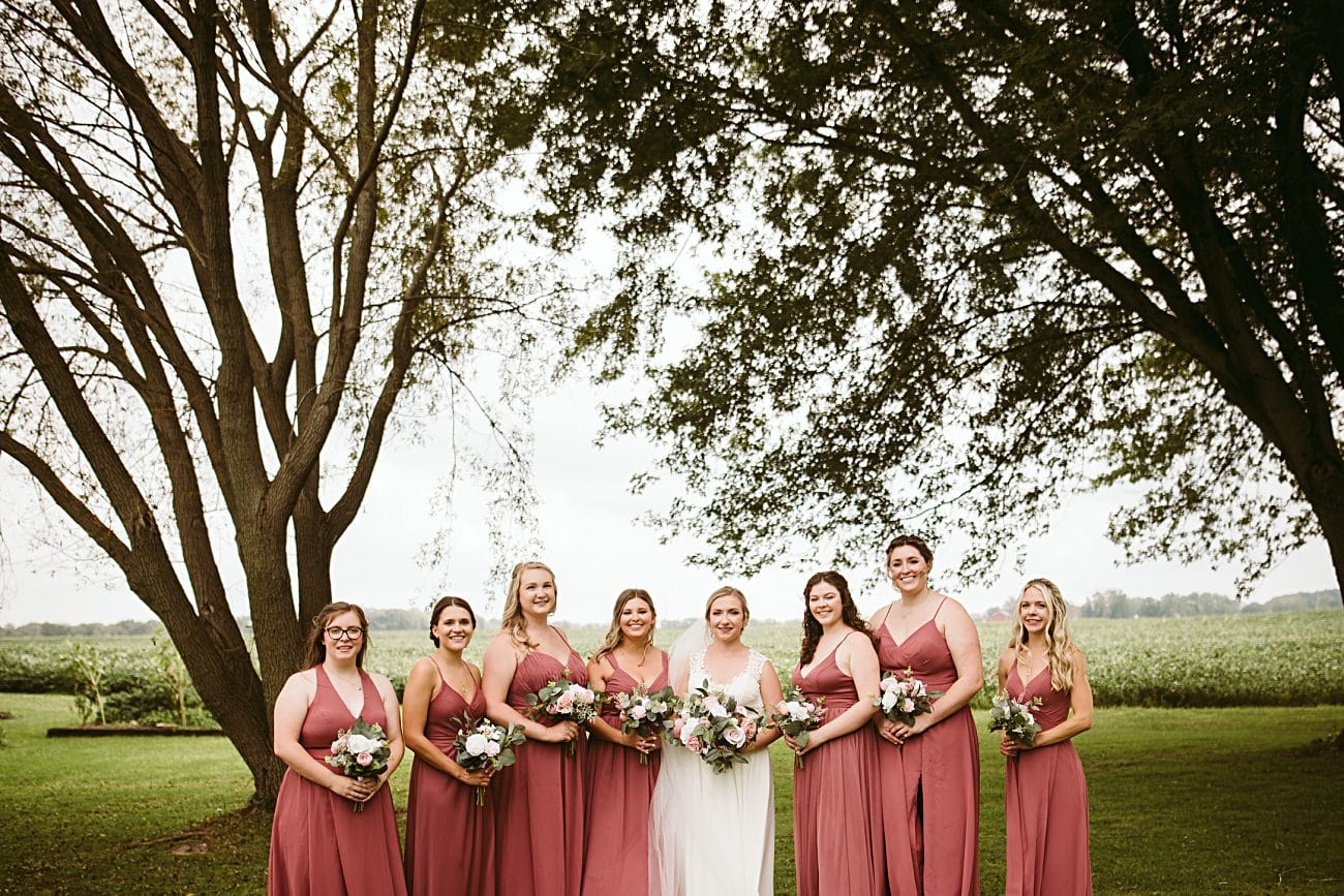 Wedding Party Photos, Red Wedding Party Dresses