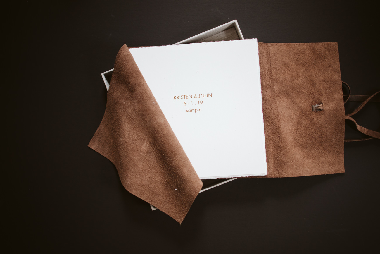 custom leather album