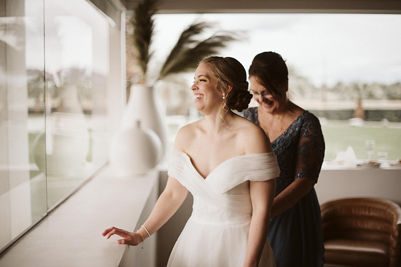 getting ready photos, airbnb wedding inspiration, Palm Springs Elopement 