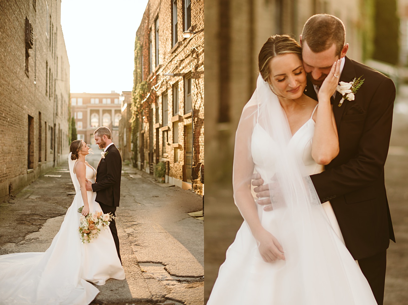 Modern Wedding Photos, Green Bridesmaid Dresses, Urban Wedding Photos