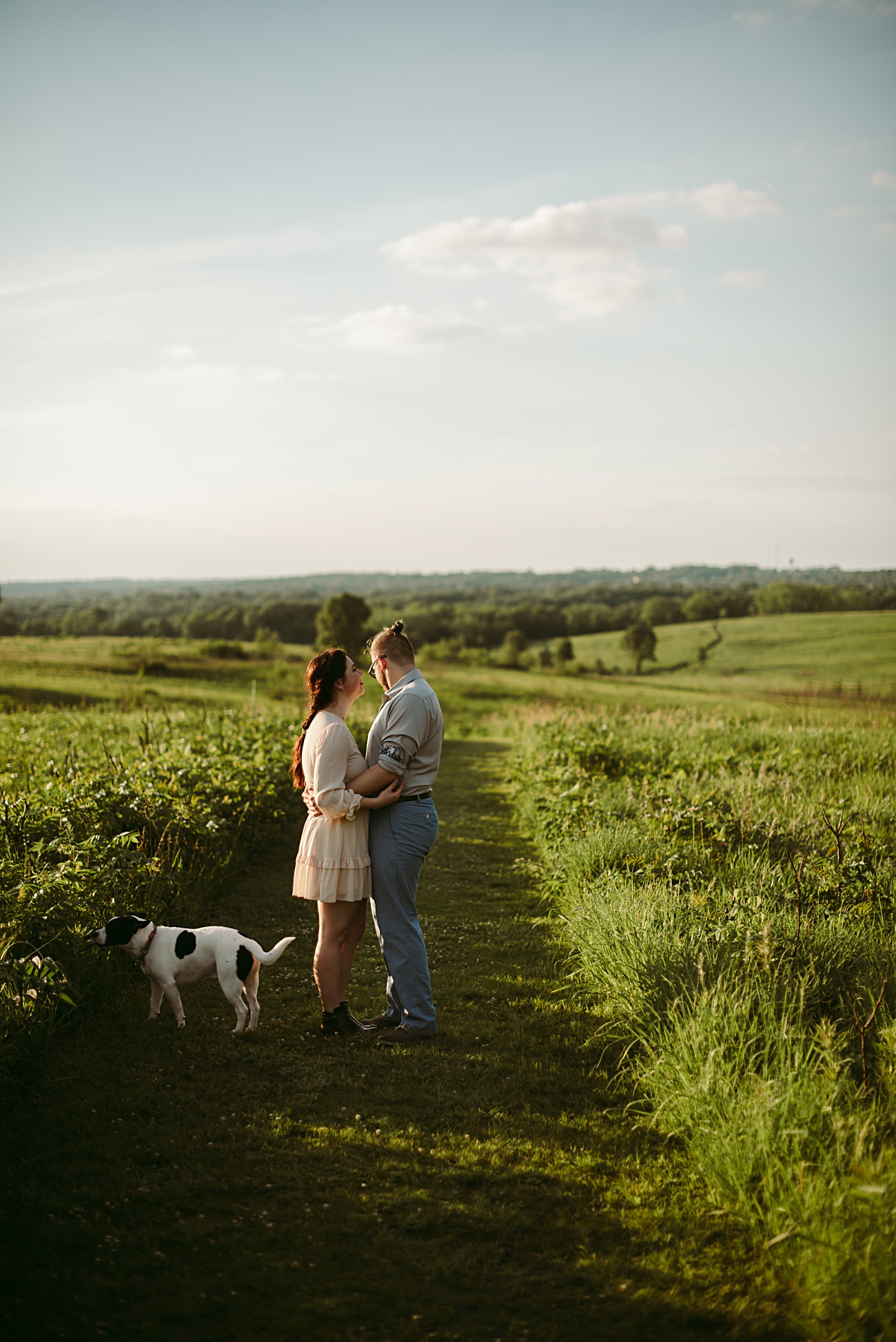 Chicago Area Engagement Session, Engagement Session with a Dog, Nature Center Engagement