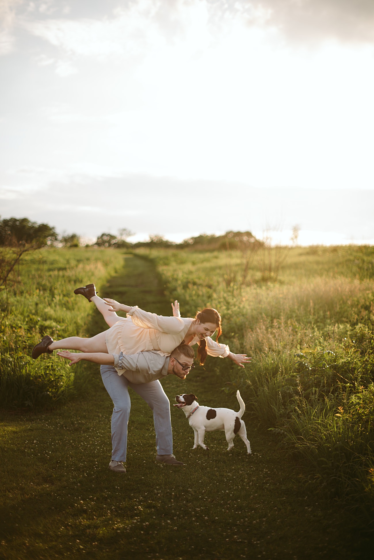 Chicago Area Engagement Session, Engagement Session with a Dog, Nature Center Engagement