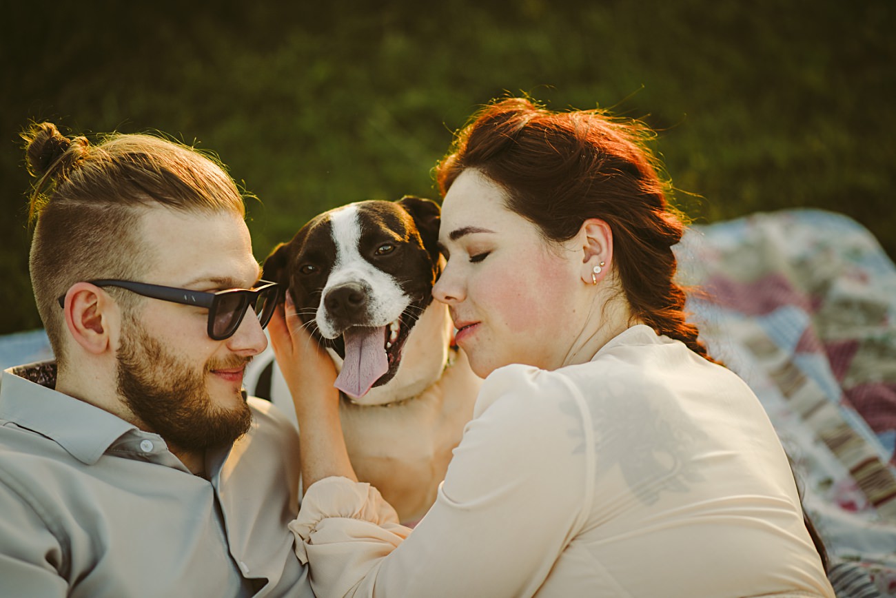 Chicago Area Engagement Session, Engagement Session with a Dog, Nature Center Engagement