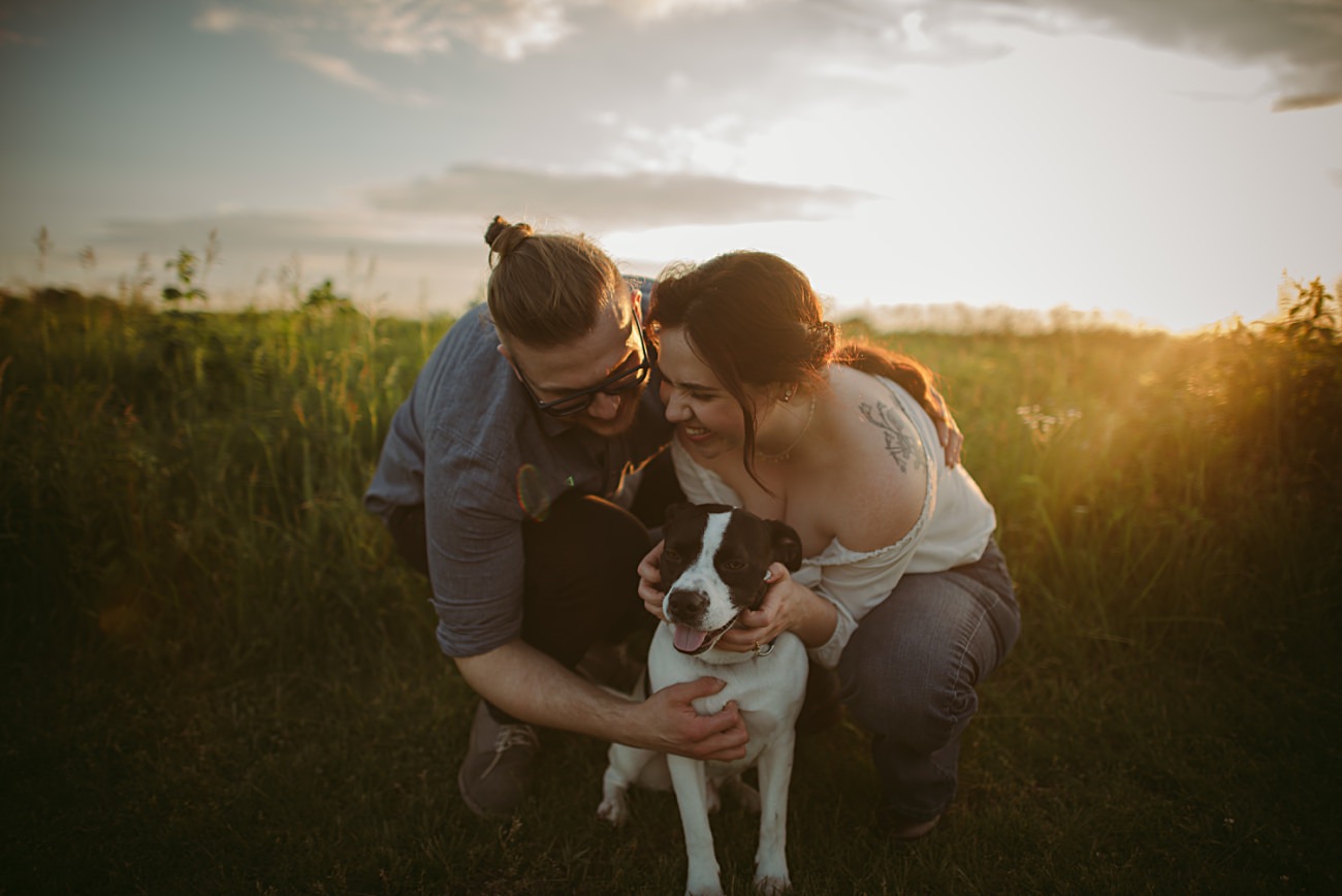 Chicago Area Engagement Session, Engagement Session with a Dog, Nature Center Engagement