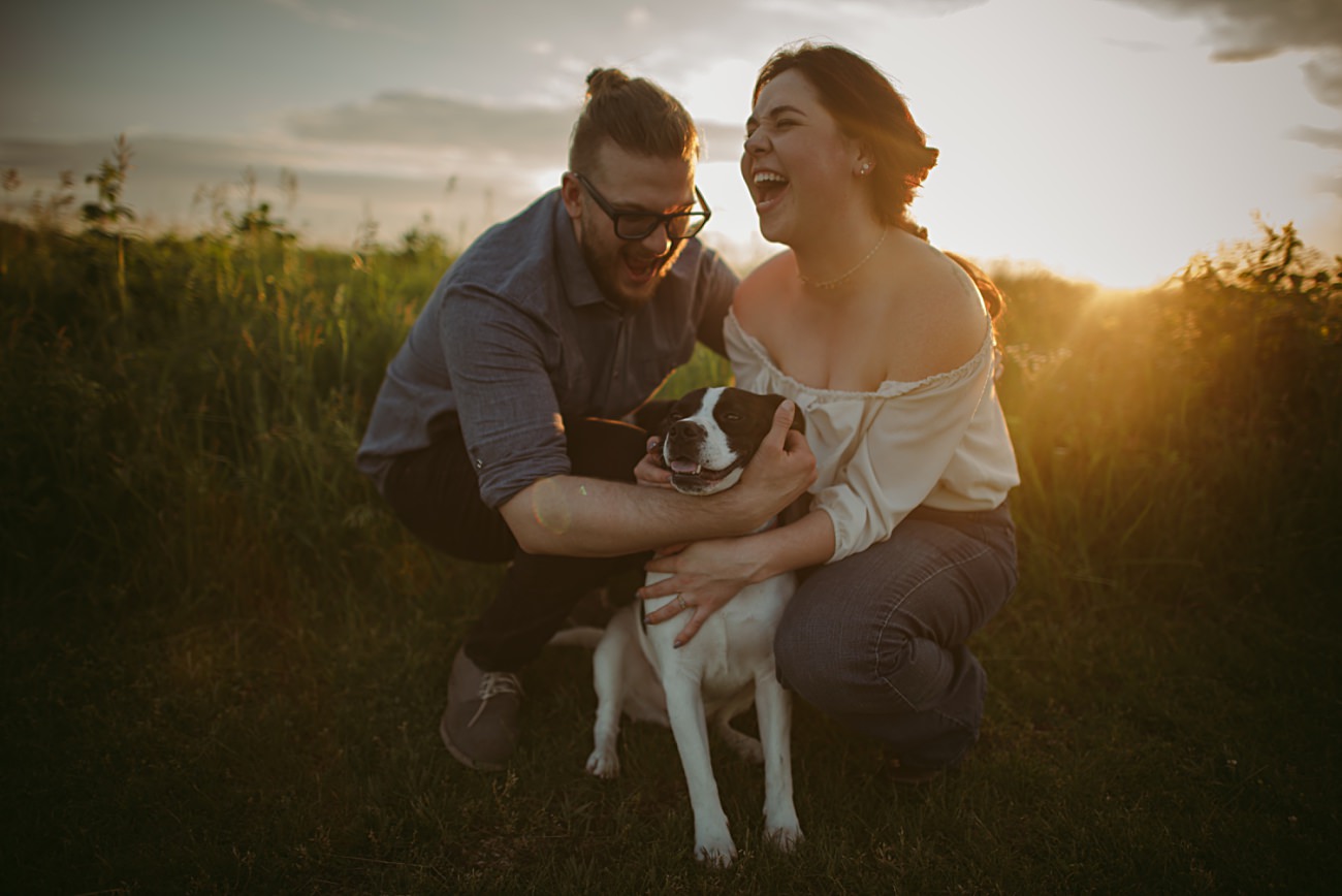 Chicago Area Engagement Session, Engagement Session with a Dog, Nature Center Engagement