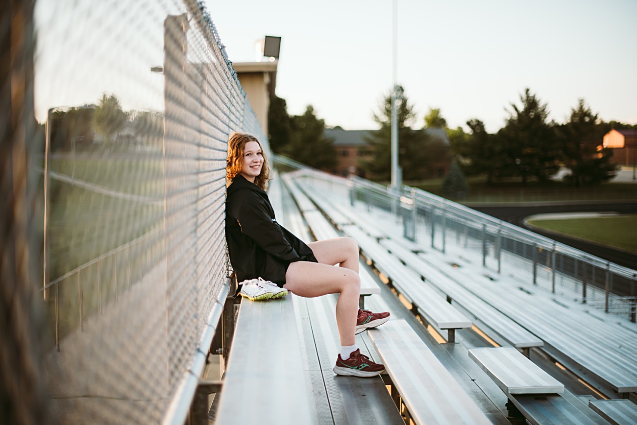Senior Photography Session at Badger Ridge Middle School, Track and Field Photos