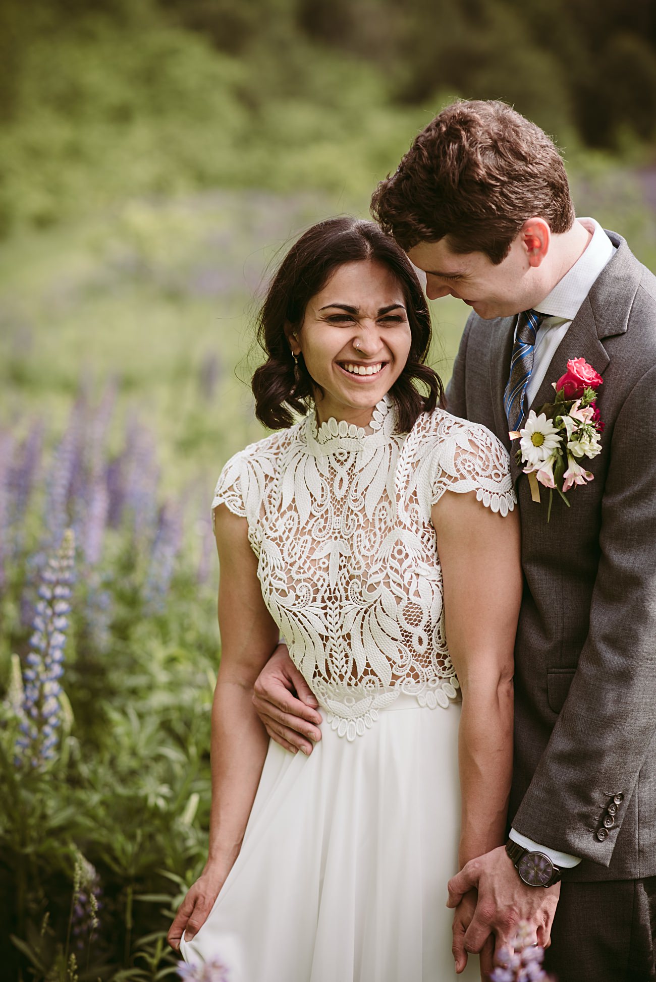State Park Elopement at Governor Dodge, Lupine Field Elopement photos - Natural Intuition Photography