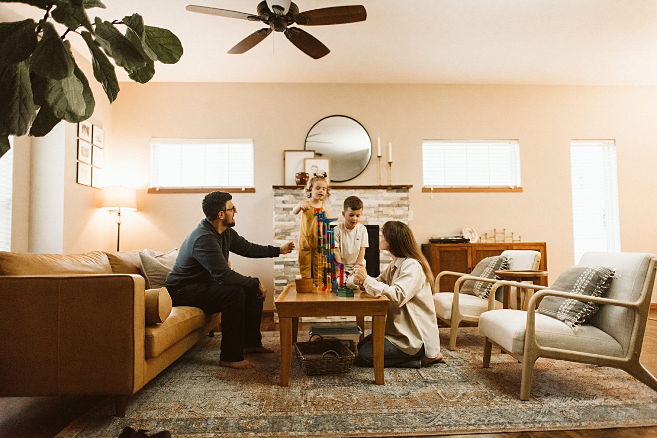 at home family photography session