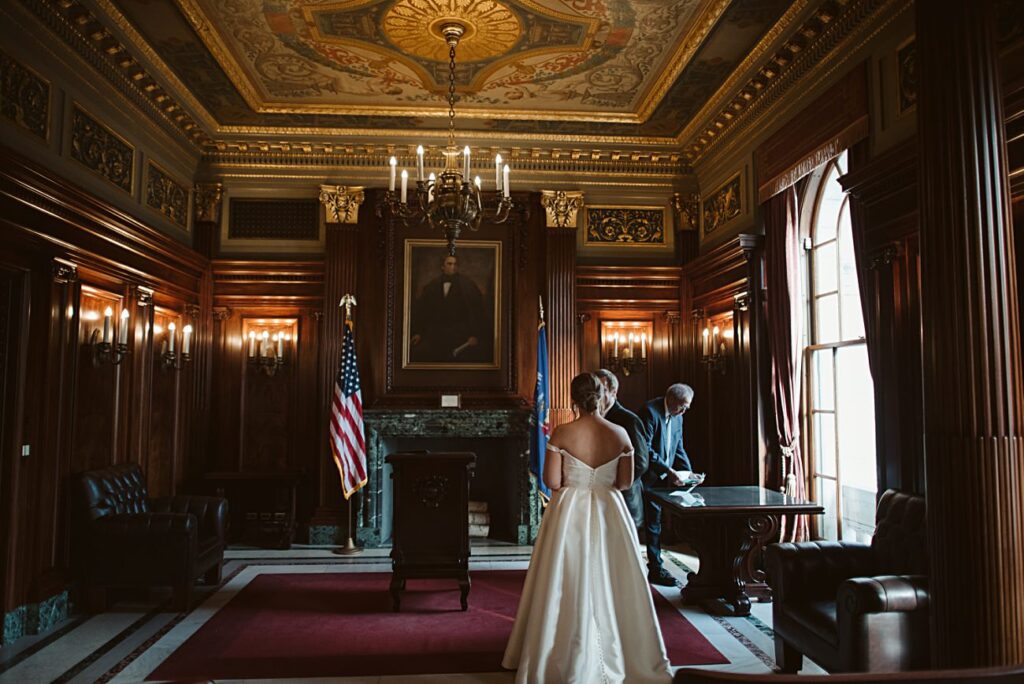 capitol elopement madison wisconsin in the senate parlor room