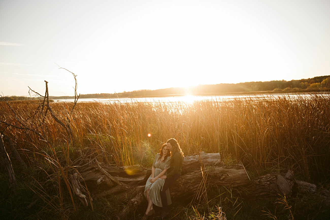 Golden Cherokee Marsh Engagement Session. Fall engagement photos, madison wi