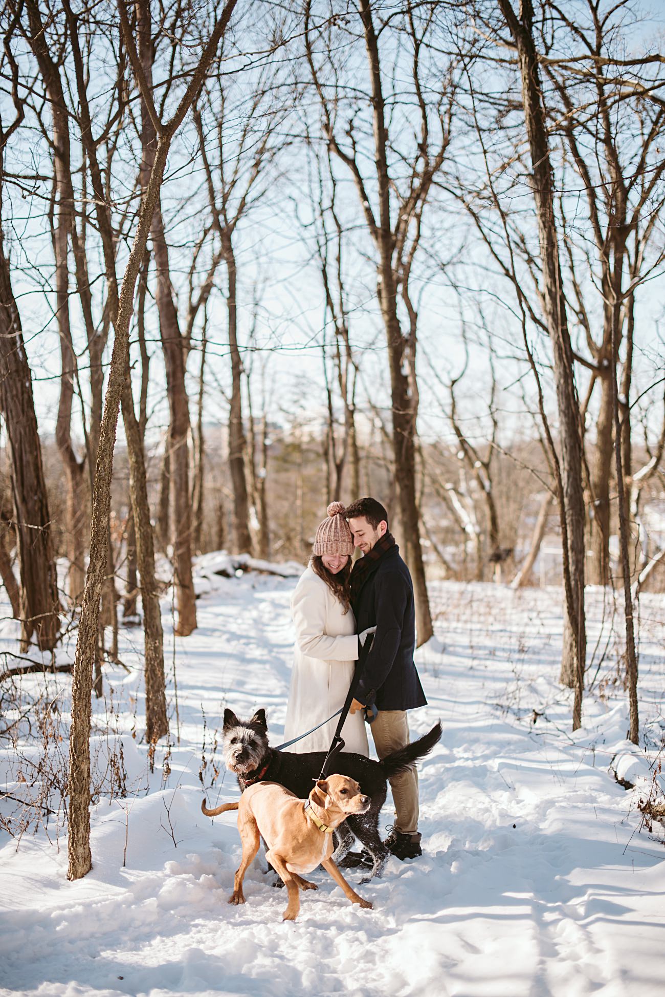 Madison winter engagement photos, Winter engagement session Madison WI, Snowy engagement photos Madison WI